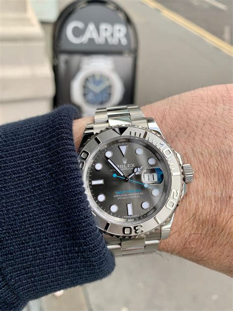 rolex yacht master 29mm steel platinum price|Rolex Yacht-Master dial.